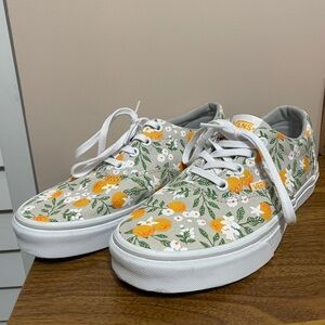 Orange & Floral Vans sneakers